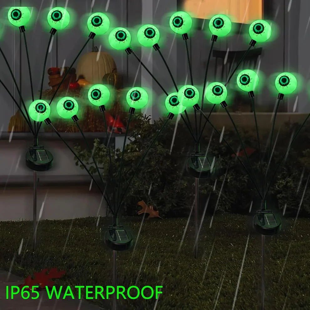 🎃 Hot Sale 70% OFF 👀 Halloween Outdoor Solar Eyeball Lights – 2 Pack Creepy Yard Stakes - LHT