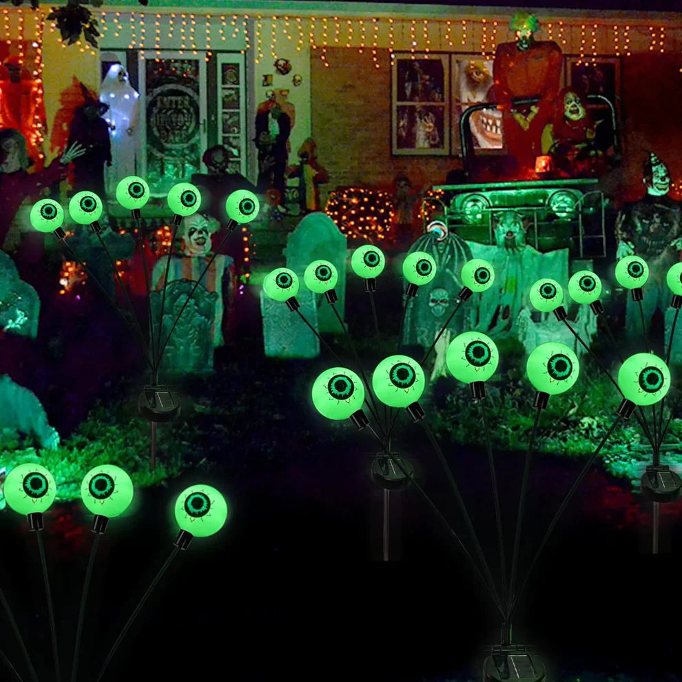 🎃 Hot Sale 70% OFF 👀 Halloween Outdoor Solar Eyeball Lights – 2 Pack Creepy Yard Stakes - LHT
